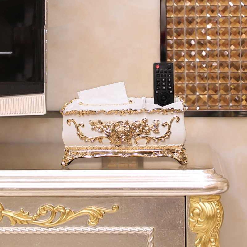 Handmade ornate tissue box in a styled interior